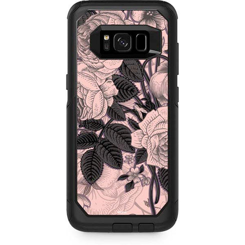 Rose Quartz Floral Otterbox Commuter Galaxy Skin