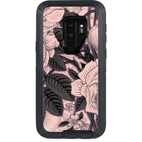 Rose Quartz Floral Otterbox Defender Galaxy Skin