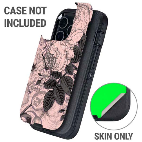 Rose Quartz Floral Otterbox Defender iPhone Skin