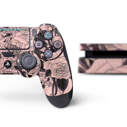 Rose Quartz Floral PS4 Slim Bundle Skin