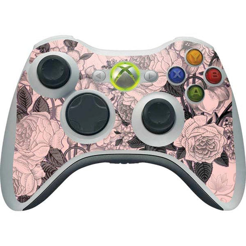 Rose Quartz Floral Xbox 360 Wireless Controller Skin