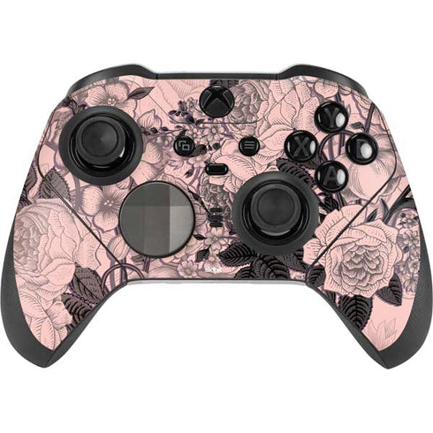 Rose Quartz Floral Xbox Elite Wireless Controller Series 2 Skin