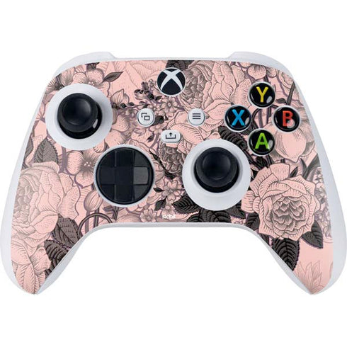Rose Quartz Floral Xbox Series S Controller Skin