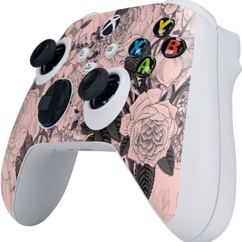 Rose Quartz Floral Xbox Series S Controller Skin