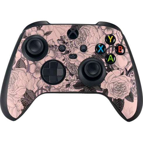 Rose Quartz Floral Xbox Series X Controller Skin