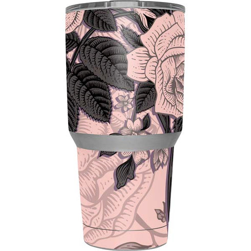Rose Quartz Floral Yeti 30oz Rambler Tumbler Skin