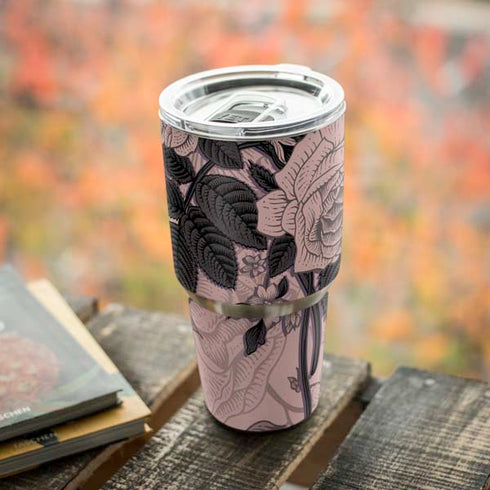 Rose Quartz Floral Yeti 30oz Rambler Tumbler Skin