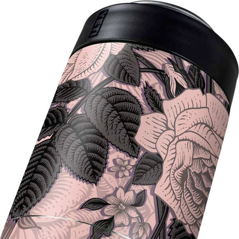 Rose Quartz Floral Yeti Colster Can Insulator Skin