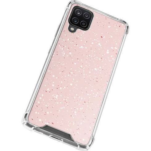 Rose Speckle Galaxy A12 Clear Case