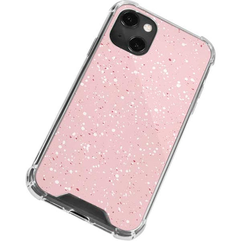 Rose Speckle iPhone 14 Plus Clear Case
