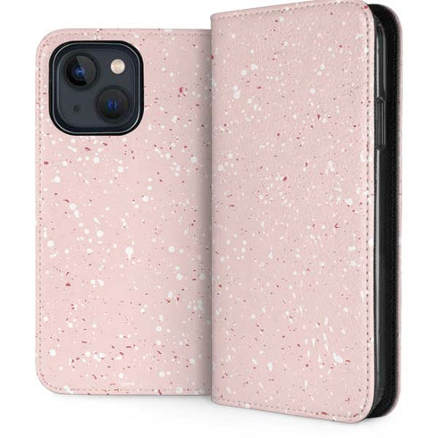 Rose Speckle iPhone 14 Plus Folio Case