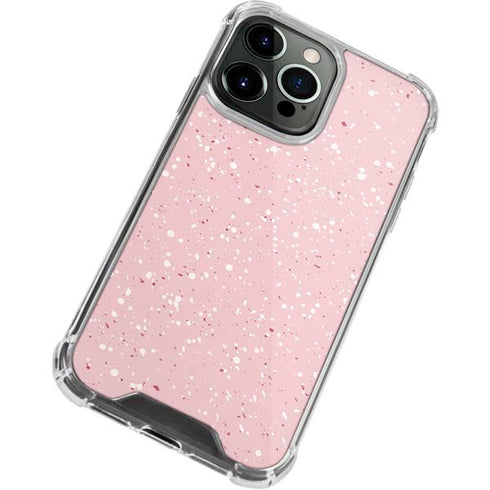 Rose Speckle iPhone 14 Pro Clear Case