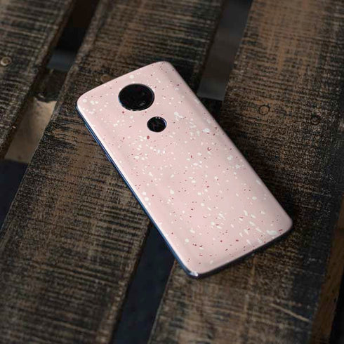 Rose Speckle Moto E5 Plus Skin