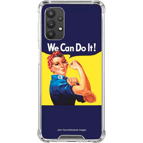 Rosie The Riveter Vintage War Poster Galaxy A32 5G Clear Case