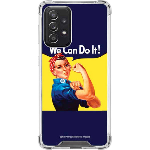 Rosie The Riveter Vintage War Poster Galaxy A52 5G Clear Case