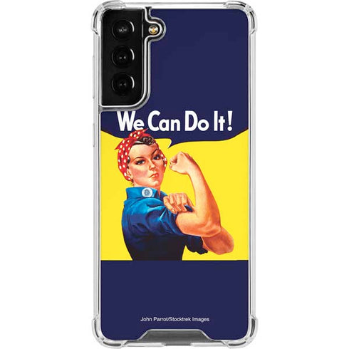 Rosie The Riveter Vintage War Poster Galaxy S21 FE Clear Case