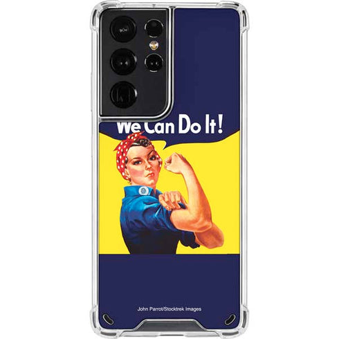 Rosie The Riveter Vintage War Poster Galaxy S21 Ultra 5G Clear Case