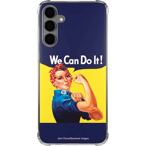 Rosie The Riveter Vintage War Poster Galaxy S24 Plus Clear Case