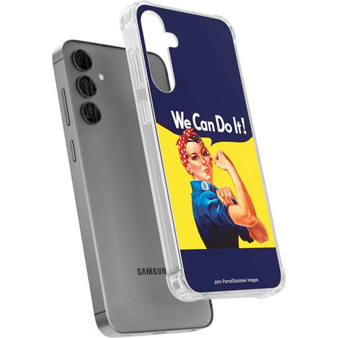 Rosie The Riveter Vintage War Poster Galaxy S24 Plus Clear Case