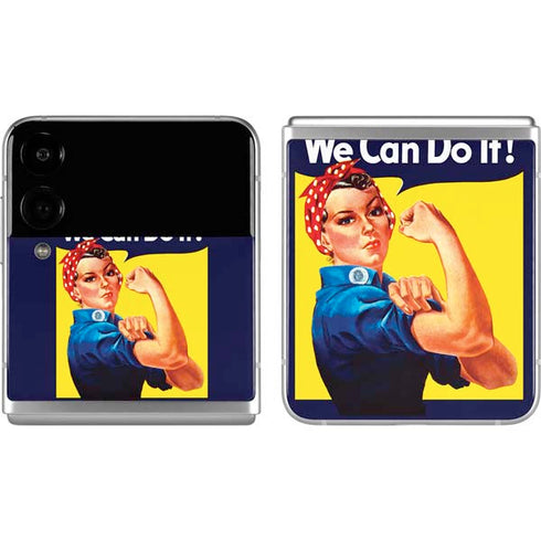 Rosie The Riveter Vintage War Poster Galaxy Z Flip4 5G Skin