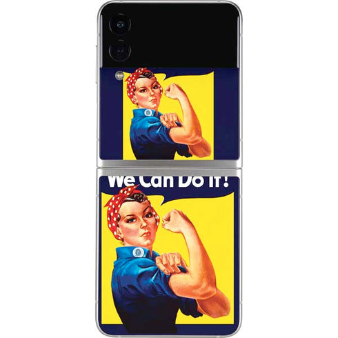 Rosie The Riveter Vintage War Poster Galaxy Z Flip4 5G Skin