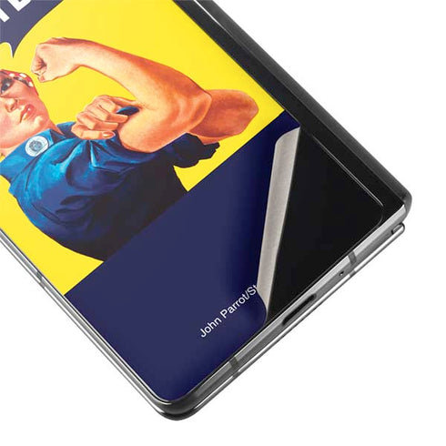 Rosie The Riveter Vintage War Poster Galaxy Z Fold2 5G Skin