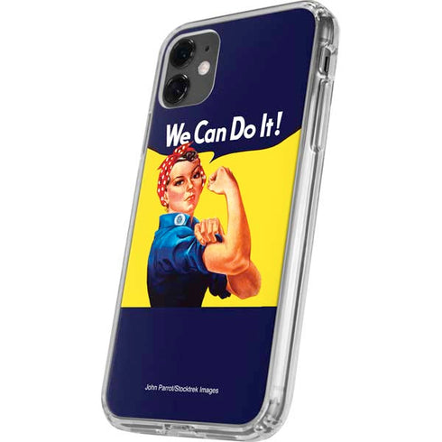 Rosie The Riveter Vintage War Poster iPhone 11 Clear Case