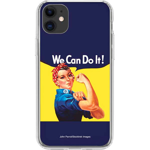 Rosie The Riveter Vintage War Poster iPhone 11 Clear Case