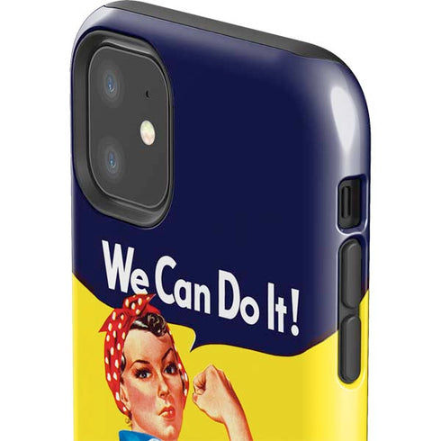 Rosie The Riveter Vintage War Poster iPhone 11 Impact Case