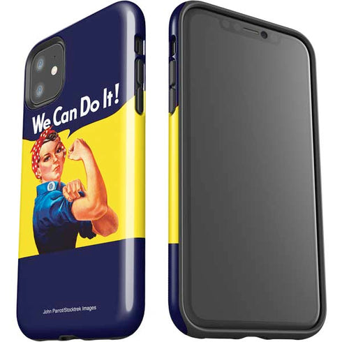 Rosie The Riveter Vintage War Poster iPhone 11 Impact Case