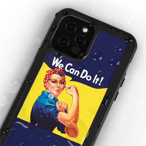 Rosie The Riveter Vintage War Poster iPhone 12 Pro Waterproof Case