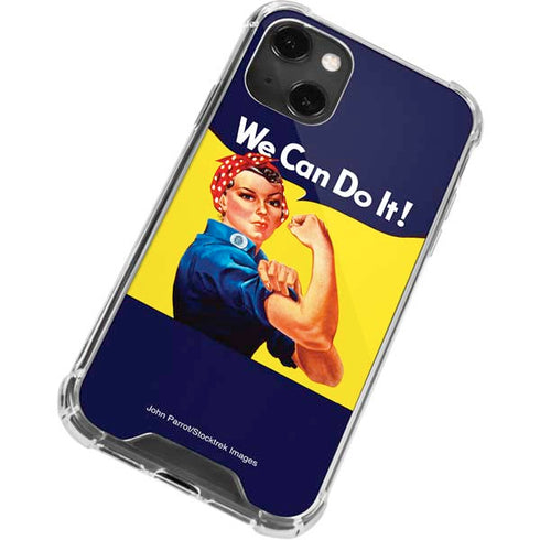 Rosie The Riveter Vintage War Poster iPhone 14 Plus Clear Case