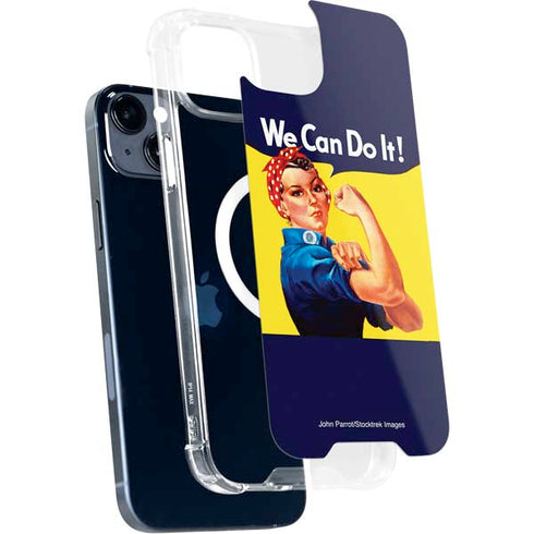 Rosie The Riveter Vintage War Poster iPhone 15 Plus MagSafe Case