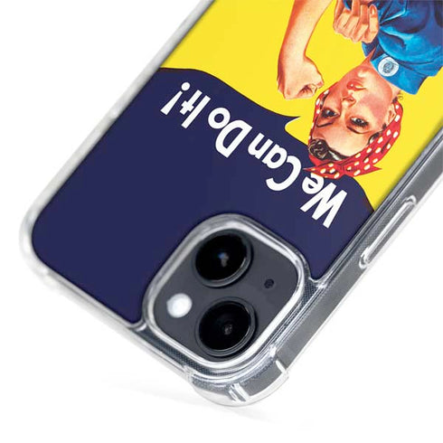 Rosie The Riveter Vintage War Poster iPhone 15 Plus MagSafe Case