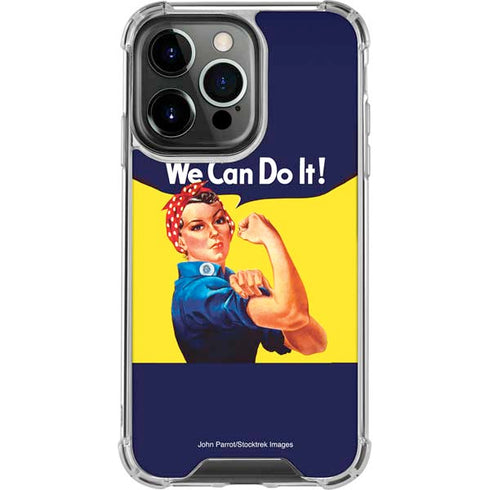 Rosie The Riveter Vintage War Poster iPhone 15 Pro Clear Case