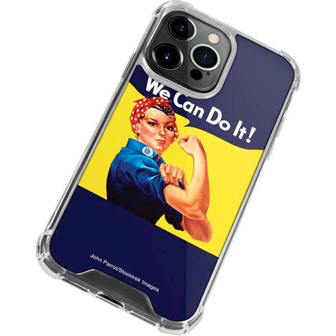 Rosie The Riveter Vintage War Poster iPhone 15 Pro Clear Case