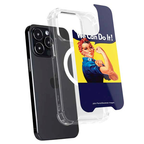Rosie The Riveter Vintage War Poster iPhone 15 Pro MagSafe Case