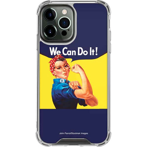 Rosie The Riveter Vintage War Poster iPhone 15 Pro Max Clear Case