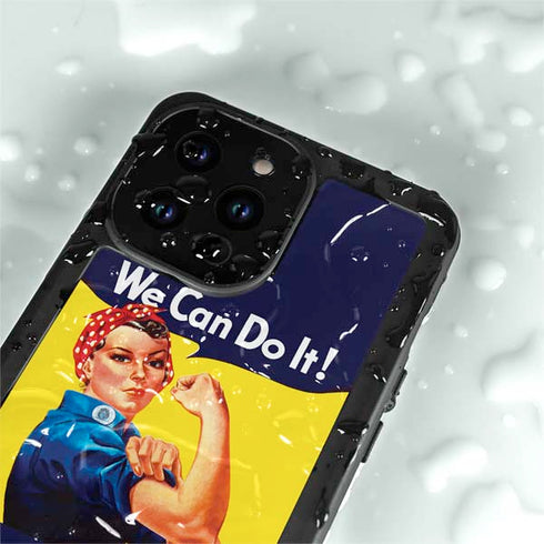 Rosie The Riveter Vintage War Poster iPhone 14 Pro Max Waterproof Case