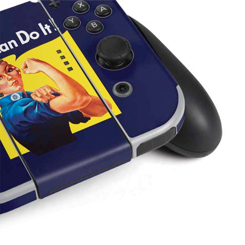 Rosie The Riveter Vintage War Poster Nintendo Switch OLED (2021) Skin