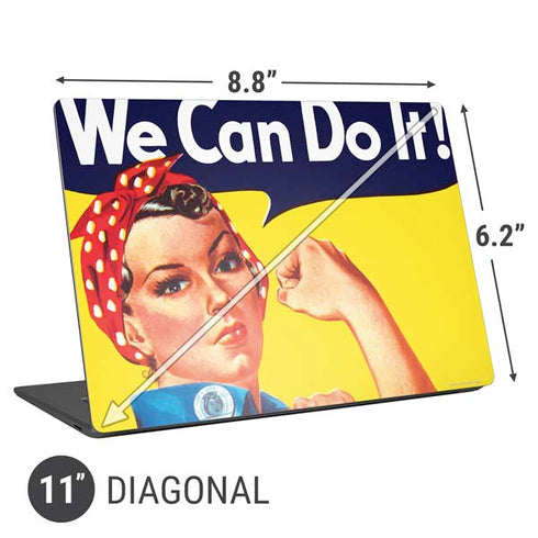 Rosie The Riveter Vintage War Poster Universal Laptop 11in (8.8 x 6.2in) Skin