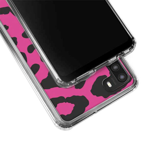 Rosy Leopard Galaxy A21 Clear Case