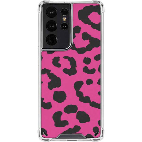 Rosy Leopard Galaxy S21 Ultra 5G Clear Case