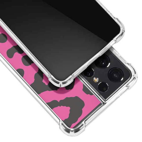 Rosy Leopard Galaxy S21 Ultra 5G Clear Case