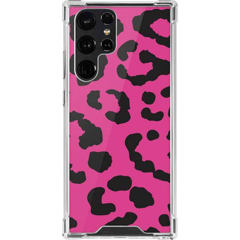 Rosy Leopard Galaxy S22 Ultra Clear Case