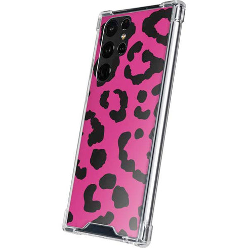 Rosy Leopard Galaxy S22 Ultra Clear Case