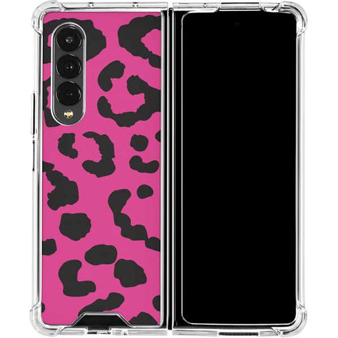 Rosy Leopard Galaxy Z Fold4 5G Clear Case