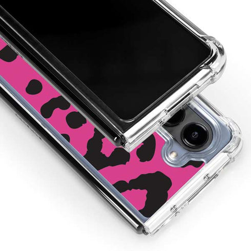 Rosy Leopard Galaxy Z Fold5 5G Clear Case