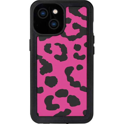 Rosy Leopard iPhone 13 Mini Waterproof Case