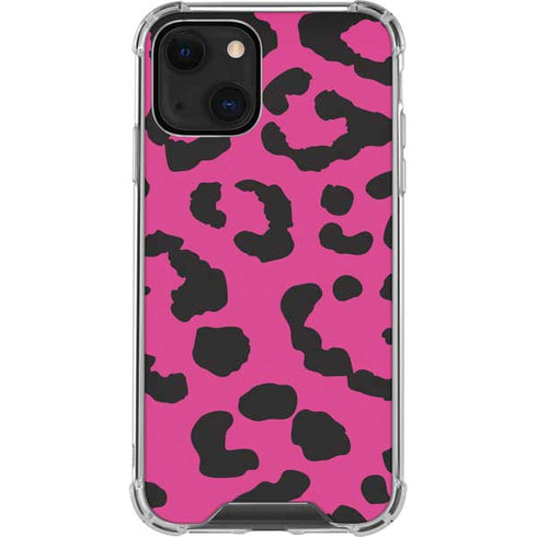 Rosy Leopard iPhone 14 Clear Case